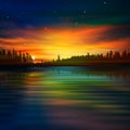 Abstract nature background with sunrise