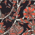 Abstract nature flower seamless pattern. Ethnic ornament, floral print, textile fabric, botanical Royalty Free Stock Photo