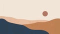 Abstract nature landscspe. Geometric minimal mountains illustration. Vector Royalty Free Stock Photo