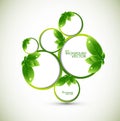 Abstract nature leaf circle bubbles ecology Royalty Free Stock Photo