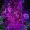 Nature marble plastic stony mosaic tiles texture background with black grout - dark purple, fuchsia, pink, violet, green Royalty Free Stock Photo