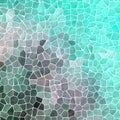 Nature marble plastic stony mosaic tiles texture background with white grout - cyan, turquoise, lagoon, blue, green, gray Royalty Free Stock Photo