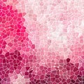 Nature marble plastic stony mosaic tiles texture background with white grout - hot magenta, baby pink and fuchsia colors