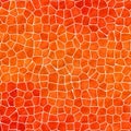 Abstract stony mosaic tiles texture background with white grout - hot red orange colors Royalty Free Stock Photo