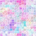 Nature marble plastic stony mosaic tiles texture background with white grout - light pastel pink blue purple violet gray Royalty Free Stock Photo