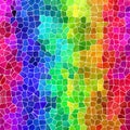 Nature marble plastic stony mosaic tiles texture background with white grout - vibrant neon full color raibow spectrum - Royalty Free Stock Photo