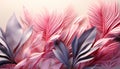 Abstract Nature Pattern Feather Design, Leaf Backdrop, Wallpaper Generated By AI