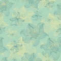 Abstract Nature Pattern with flowers. Royalty Free Stock Photo