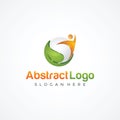 Abstract Nature and People Logo Template. Vector Illustrator Eps.10