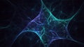Abstract Nebula or Cosmic Web Structure with Glowing Blue and Teal Light on Dark Background image Royalty Free Stock Photo