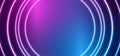 Abstract neon background, blue-pink gradient circle tunnel. Royalty Free Stock Photo