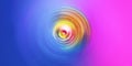 Abstract neon background with circular swirling rainbow line Royalty Free Stock Photo