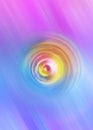 Abstract neon background with circular swirling rainbow waves and lines Royalty Free Stock Photo