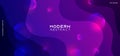 Abstract neon background with ultraviolet colors. Blue purple liquid gradient and circle light. Vector trendy futuristic design