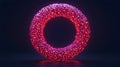 Abstract Neon Circle with Dynamic Texture Royalty Free Stock Photo