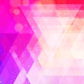 Abstract neon colorful triangle pattern background. Royalty Free Stock Photo
