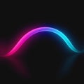 Abstract neon glowing arch with pink and blue gradient light Royalty Free Stock Photo