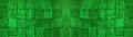 Abstract neon green colored painted wooden cubes texture background banner panorama Royalty Free Stock Photo