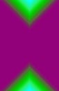 Abstract Neon Green Triangle on Byzantium Purple Backdrop with Copy Space