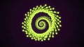 Abstract Neon Green Spiral Light Trails on Dark Background Royalty Free Stock Photo
