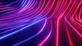 Abstract neon light lines creating digital network flow Royalty Free Stock Photo