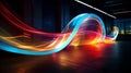 Abstract Neon Light Painting