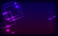 Abstract Neon Light Rectangle Background