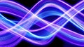 Abstract Neon Light Streaks Curved in Dynamic Motion Royalty Free Stock Photo