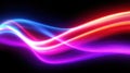 Abstract Neon Light Streaks Curved in Dynamic Motion Royalty Free Stock Photo