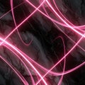 Abstract neon light trails on dark marble Royalty Free Stock Photo
