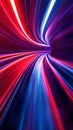 Abstract Neon Light Trails in Motion Creating a Dynamic and Futuristic Vortex Effect