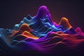 Abstract neon lines. Generative Ai Royalty Free Stock Photo
