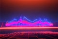 abstract neon lines. Generative AI Royalty Free Stock Photo