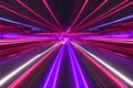 abstract neon lines. Generative AI Royalty Free Stock Photo
