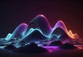 Abstract neon lines. Generative Ai Royalty Free Stock Photo