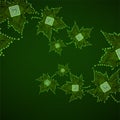 Abstract neon maple leaves with cpu Royalty Free Stock Photo