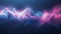Abstract flowing particle wave digital sound visualization Royalty Free Stock Photo