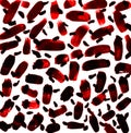 abstract neon pattern on white background red and black dots stripes dots with glow. bloodstrokes Royalty Free Stock Photo