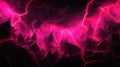 Abstract Neon Pink Lightning Storm over Jagged Peaks
