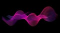 Abstract Neon Pink and Purple Wavy Line Pattern - Dynamic Digital Frequency Equalizer Waveform Royalty Free Stock Photo