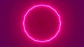 Abstract Neon Purple Circle. Glowing light effect. Laser line glow. Neon background. Abstract background. Big data Royalty Free Stock Photo