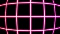 Abstract neon rows of squares of narrow glowing lines, convex texture. Design. Grid neon animation motion graphics. Royalty Free Stock Photo