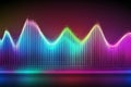 abstract neon Speaking sound wave illustration Royalty Free Stock Photo