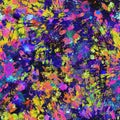 Abstract Neon Texture Splash Print