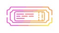 Abstract Neon Ticket Outline with Subtle Glow, Minimalist Access, vector design Generative AI Royalty Free Stock Photo
