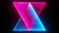 Abstract neon triangle