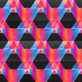 Abstract neon triangle seamless pattern