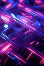 Abstract neon vertical background, neon ice. AI generative