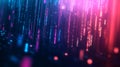 Abstract neon vertical data lines in digital background