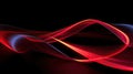 Abstract Neon Wallpaper 3d Lightly Twisted Ribbon Glowing Lines Over Black Background Red Tone V2 Generrative Ai Royalty Free Stock Photo